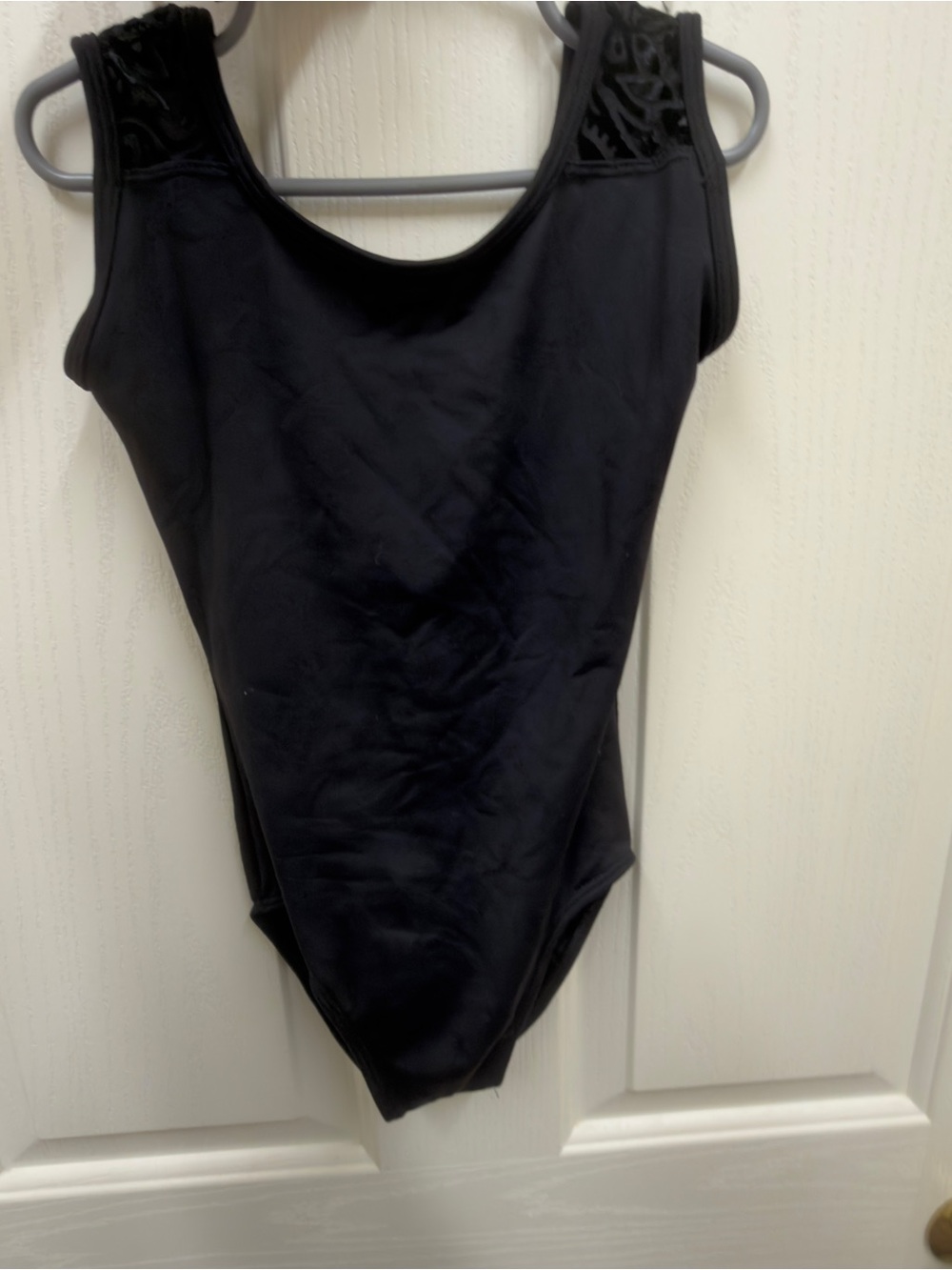 Eurotard Classic Black Dance Leotard with back detail size 6x/7